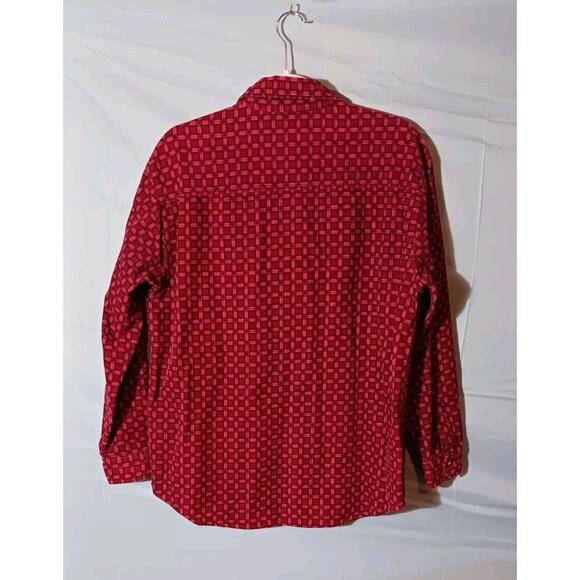 Mickey Unlimited Womens Medium Red Plaid Flannel Button Down Shirt Mickey Mouse - Picture 2 of 11